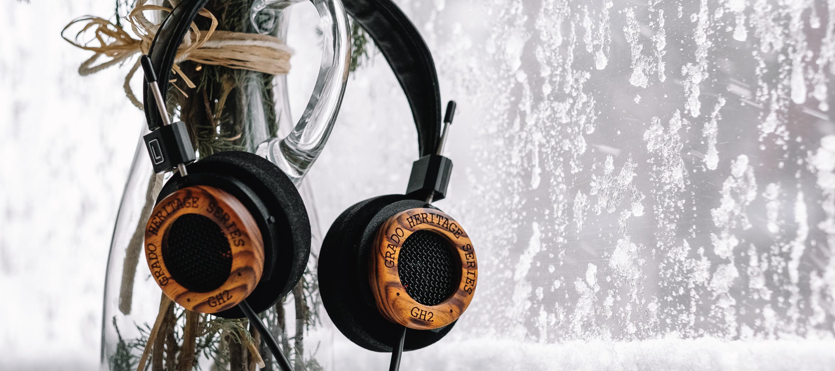 Grado Labs GH2 Limited Edition Headphone with cocobolo wood backing