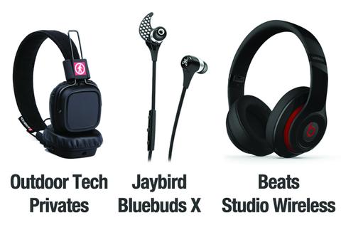 Outdoor Tech Privates, Jaybird Bluebuds X, Beats Studio Wireless